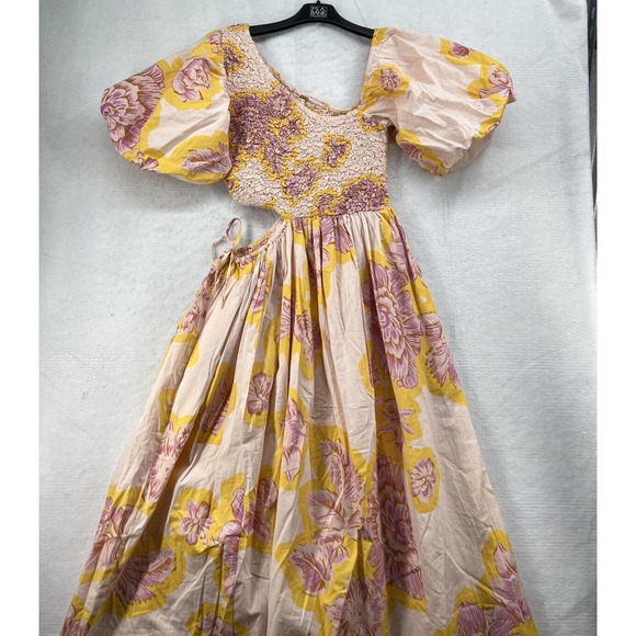 Free People Kalina Printed Midi Dress Size Xsmall - Picture 4 of 14